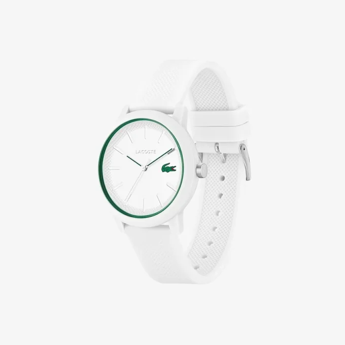 Montres Lacoste.12.12 à bracelet en silicone blanc