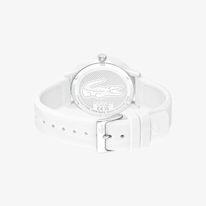 Montres Lacoste.12.12 à bracelet en silicone blanc