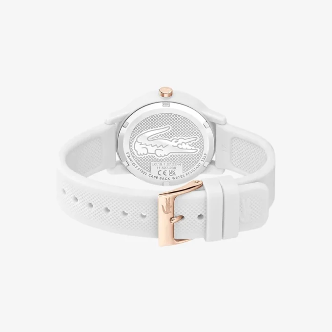Montres Lacoste.12.12 à bracelet en silicone blanc