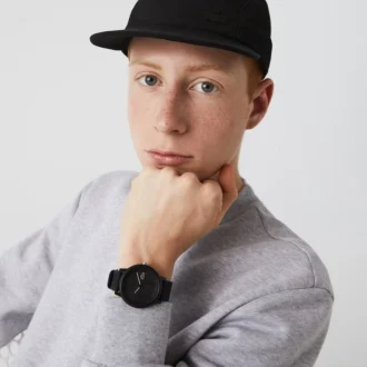 Montres Lacoste.12.12 à bracelet en silicone noir