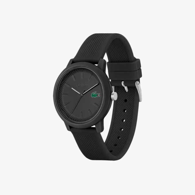 Montres Lacoste.12.12 à bracelet en silicone noir