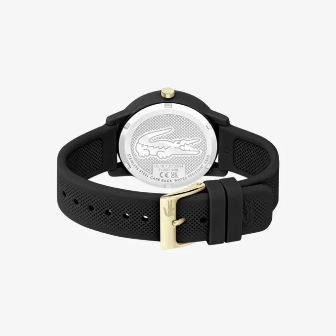 Montres Lacoste.12.12 à bracelet en silicone noir