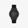 Montres Lacoste.12.12 Chrono en silicone noir et or carnation