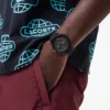 Montres Lacoste.12.12 Chrono en silicone noir et or carnation