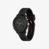 Montres Lacoste.12.12 Chrono en silicone noir et or carnation