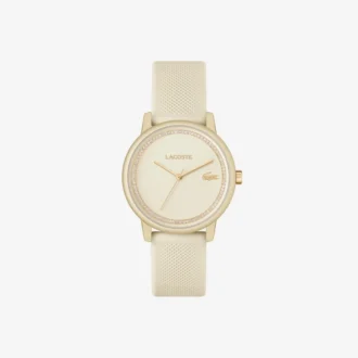 Montres Lacoste.12.12 Go 3 aiguilles en silicone champagne