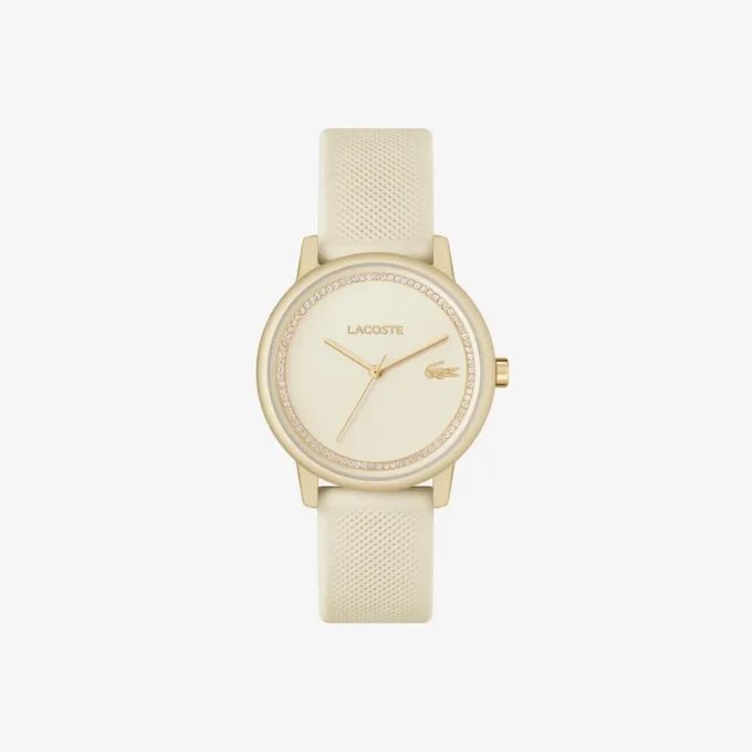 Montres Lacoste.12.12 Go 3 aiguilles en silicone champagne