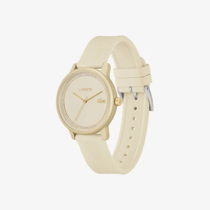 Montres Lacoste.12.12 Go 3 aiguilles en silicone champagne