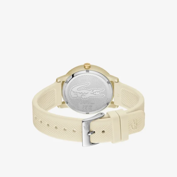 Montres Lacoste.12.12 Go 3 aiguilles en silicone champagne