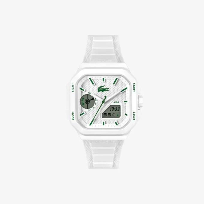 Montres Lc33 carrées en silicone, analogiques et numériques
