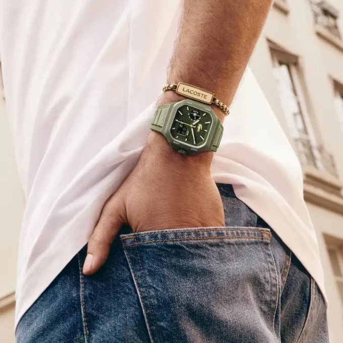 Montres Lc33 carrées en silicone, analogiques et numériques