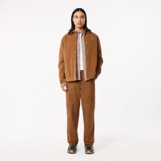 Pantalon cargo droit en coton pour homme