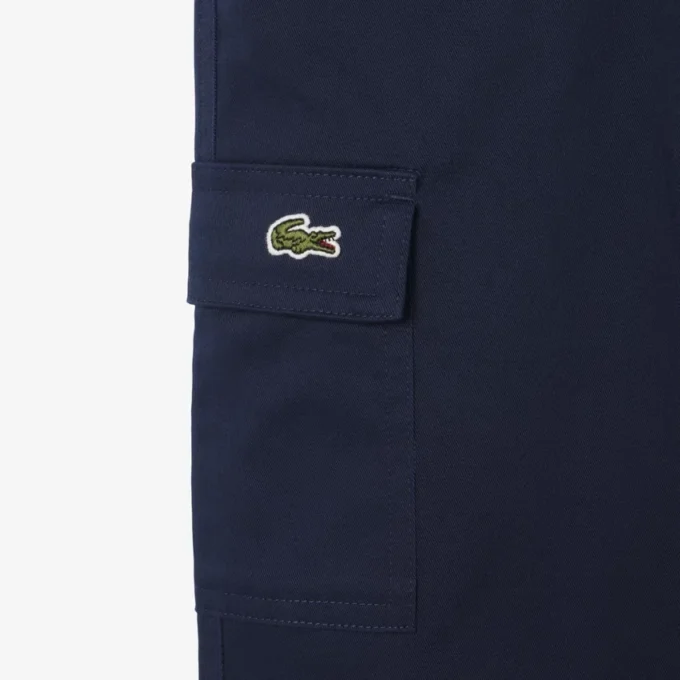 Pantalon cargo en sergé de coton