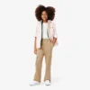 Pantalon cargo en sergé de coton pour fille