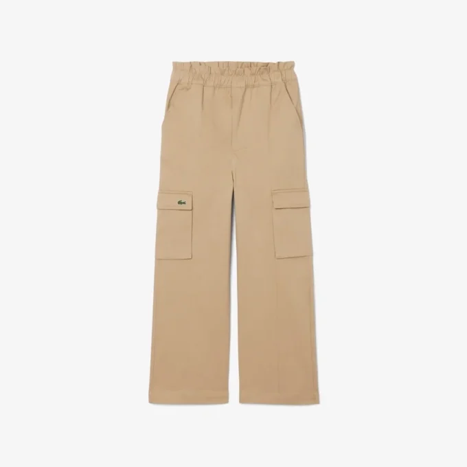 Pantalon cargo en sergé de coton pour fille