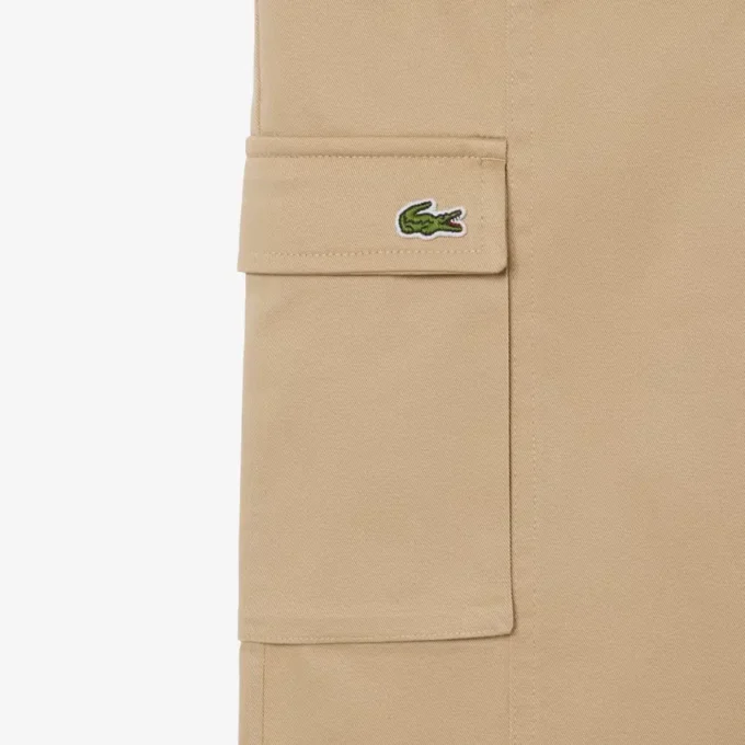Pantalon cargo en sergé de coton pour fille