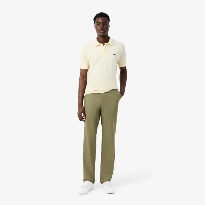 Pantalon chino en coton à coupe classique