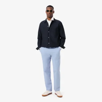Pantalon chino en coton à coupe classique