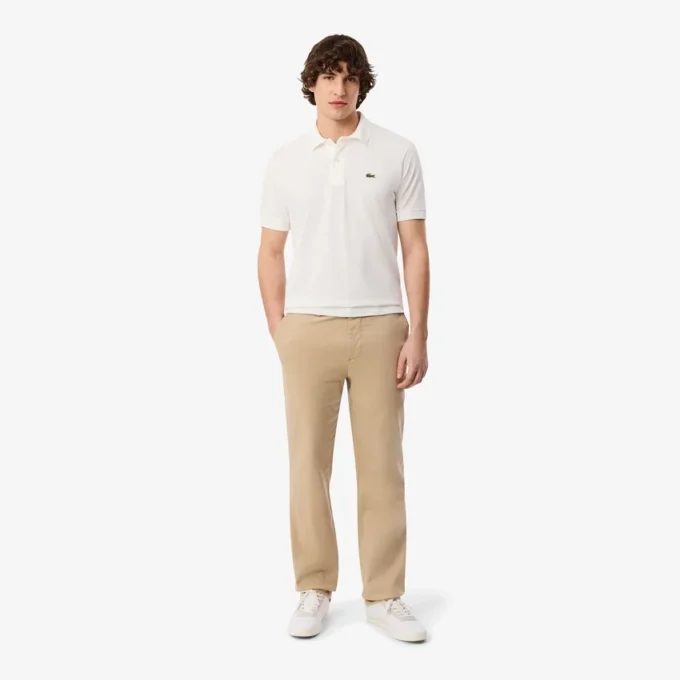 Pantalon chino en coton à coupe classique Pantalon chino en coton à coupe classique
