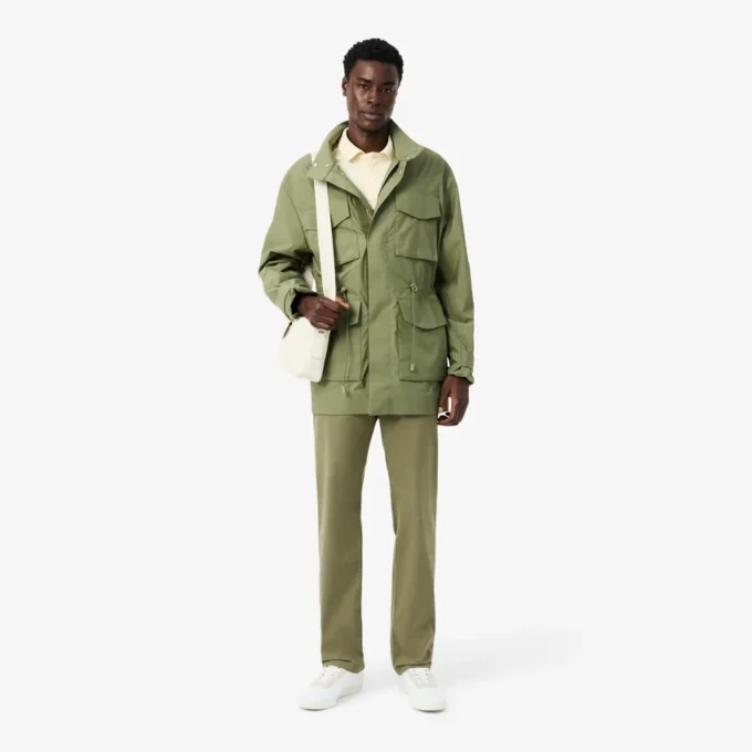 Pantalon chino en coton à coupe classique