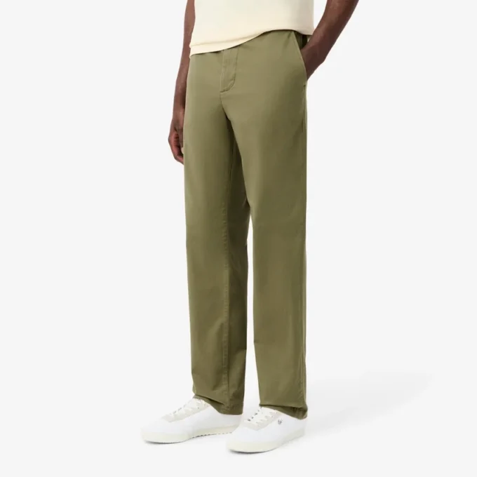 Pantalon chino en coton à coupe classique