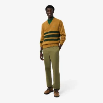 Pantalon chino en coton coupe classique pour homme