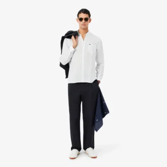 Pantalon chino en coton coupe droite