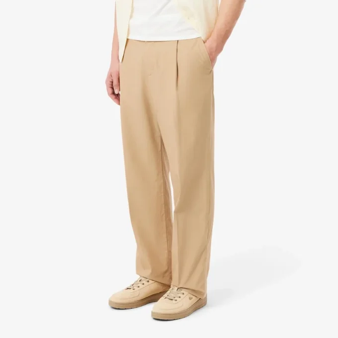 Pantalon chino en coton coupe droite