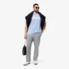 Pantalon chino en flanelle de laine coupe classique pour homme