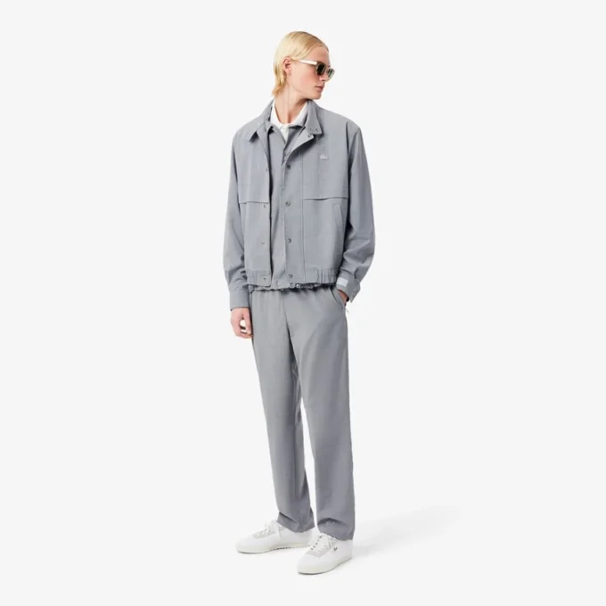 Pantalon chino en flanelle de laine coupe classique pour homme