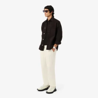Pantalon chino en lin à coupe classique