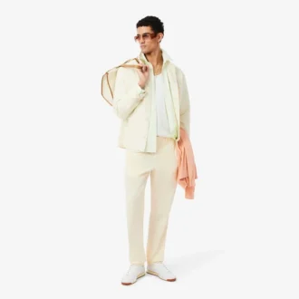 Pantalon chino en sergé de coton, coupe classique