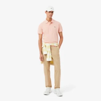 Pantalon chino en sergé de coton, coupe classique