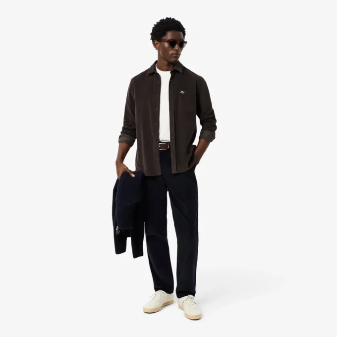 Pantalon chino en velours côtelé coupe classique pour homme Pantalon chino en velours côtelé coupe classique pour homme