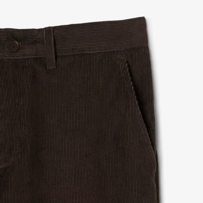 Pantalon chino en velours côtelé coupe classique pour homme Pantalon chino en velours côtelé coupe classique pour homme