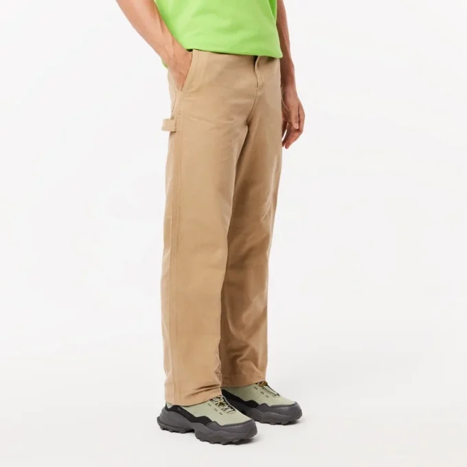 Pantalon de charpentier en toile de coton coupe décontractée pour homme