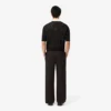Pantalon de costume en coton rayé, coupe droite Pantalon de costume en coton rayé, coupe droite