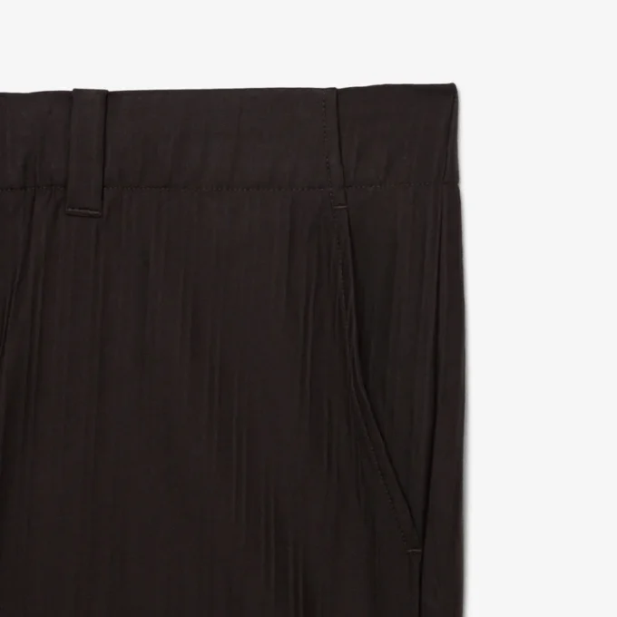 Pantalon de costume en coton rayé, coupe droite Pantalon de costume en coton rayé, coupe droite