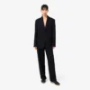 Pantalon de costume oversize en piqué fluide