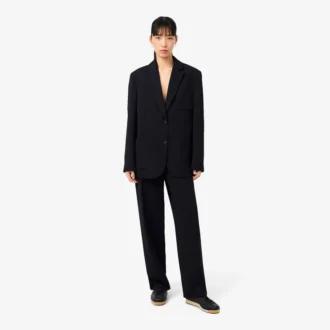 Pantalon de costume oversize en piqué fluide Pantalon de costume oversize en piqué fluide