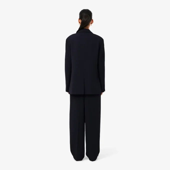 Pantalon de costume oversize en piqué fluide