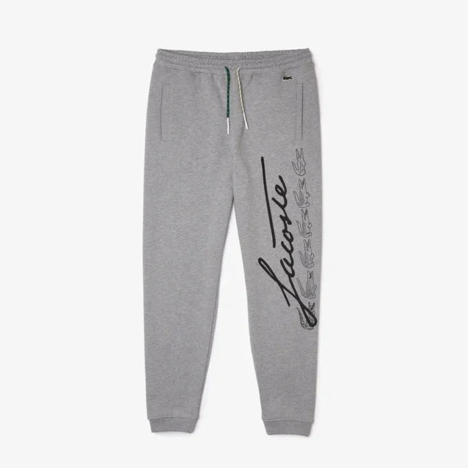 Pantalon de survêtement en molleton de coton Signature & Croc Print pour homme Pantalon de survêtement en molleton de coton Signature & Croc Print pour homme
