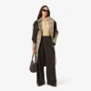 Pantalon de survêtement en molleton à jambes larges pour femme Pantalon de survêtement en molleton à jambes larges pour femme