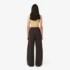Pantalon de survêtement en molleton à jambes larges pour femme Pantalon de survêtement en molleton à jambes larges pour femme