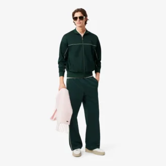 Pantalon de survêtement en satin coupe ample pour homme