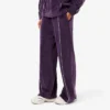 Pantalon de survêtement en velours avec bordures pour femme Pantalon de survêtement en velours avec bordures pour femme