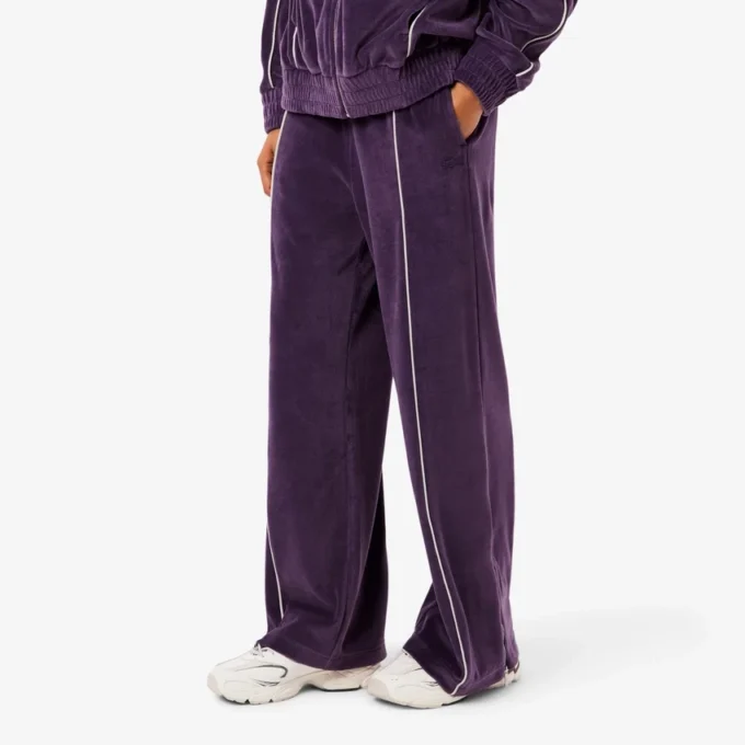 Pantalon de survêtement en velours avec bordures pour femme Pantalon de survêtement en velours avec bordures pour femme