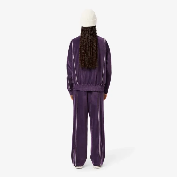 Pantalon de survêtement en velours avec bordures pour femme Pantalon de survêtement en velours avec bordures pour femme