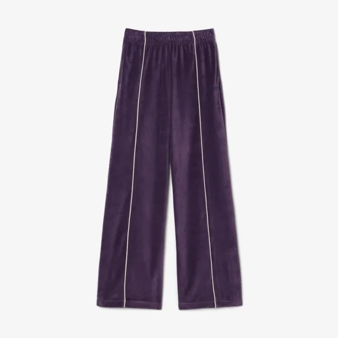 Pantalon de survêtement en velours avec bordures pour femme Pantalon de survêtement en velours avec bordures pour femme