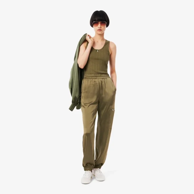 Pantalon de survêtement oversize en satin pour femme Pantalon de survêtement oversize en satin pour femme